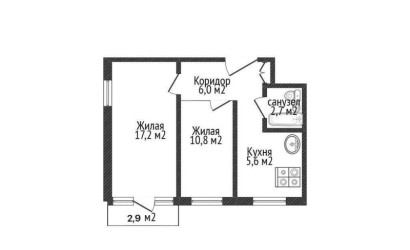Купить 2-комнатную квартиру, Лида, Кирова ул., 7. Фото 18