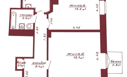 Купить 2-комнатную квартиру, Красносельский, Короткая, 26. Фото 13