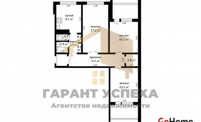 Купить 3-комнатную квартиру, Беловежский, ул. Ленина. Фото 14