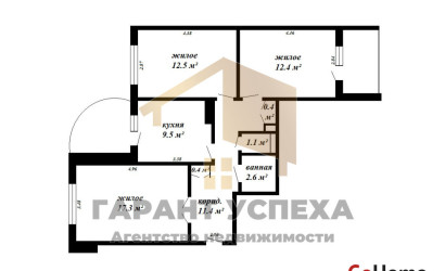 Купить 3-комнатную квартиру, Брест, ул. Сябровская, д. . Фото 20