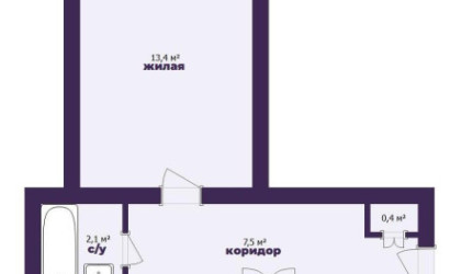 Купить 2-комнатную квартиру, Жодино, Мира просп., 18. Фото 12