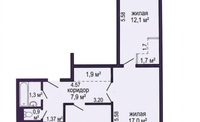 Купить 3-комнатную квартиру, Солигорск, Ленина ул., 2/Б. Фото 23