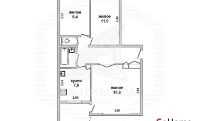 Купить 3-комнатную квартиру, Брест, Речица, ул. Солнечная. Фото 18