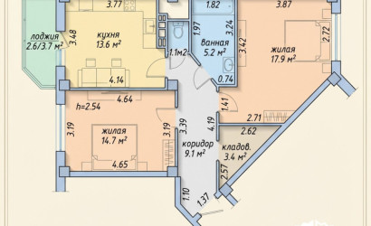 Купить 2-комнатную квартиру, Минск, Притыцкого, 97 (Фрунзенский район). Фото 1