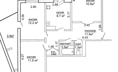 Купить 3-комнатную квартиру, Гродно, Кабяка, 12/1. Фото 10