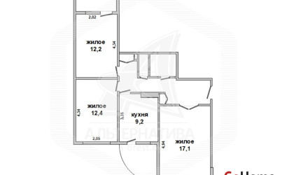 Купить 3-комнатную квартиру, Брест, Вулька, ул. Вульковская. Фото 12