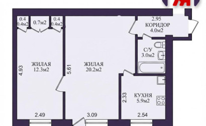 Купить 2-комнатную квартиру, Минск, Шабаны ул., 5 (Заводской район). Фото 4