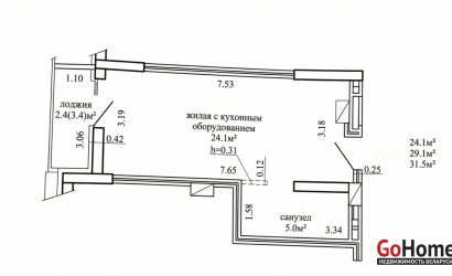 Купить 1-комнатную квартиру, Минск, Николы Теслы, 28 (Октябрьский район). Фото 1