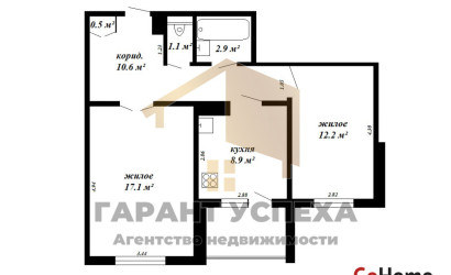 Купить 2-комнатную квартиру, Брест, ул. Гвардейская, д. . Фото 17