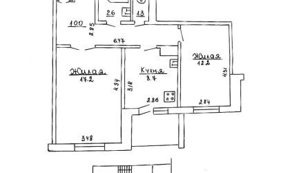 Купить 2-комнатную квартиру, Гродно, Курчатова, 34/1. Фото 11