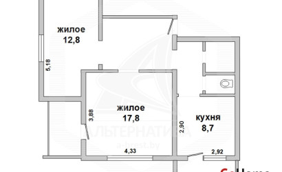 Купить 2-комнатную квартиру, Брест, Центр, ул. Кирова. Фото 13