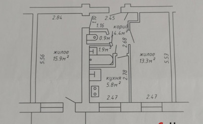 Купить 2-комнатную квартиру, Брест, ул. Комсомольская, д. . Фото 7