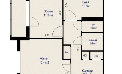 Купить 2-комнатную квартиру, Минск, Победителей просп., 51/1(Центральный район). Фото 1