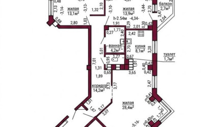 Купить 3-комнатную квартиру, Гродно, Белые Росы, 83. Фото 15