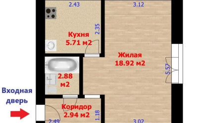 Купить 1-комнатную квартиру, Минск, Орловская, 11 (Центральный район)