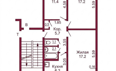 Купить 3-комнатную квартиру, Гродно, Домбровского, 35. Фото 15