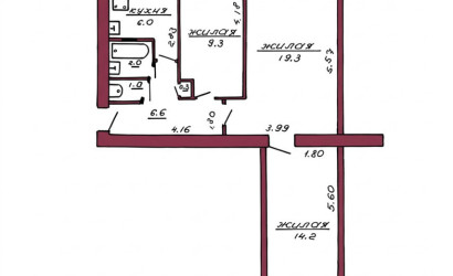 Купить 3-комнатную квартиру, Гродно, Доватора, 19. Фото 14