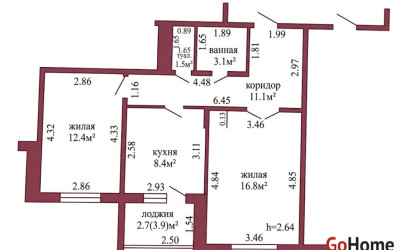 Купить 2-комнатную квартиру, Гродно, Франтишка Богушевича, 26. Фото 15