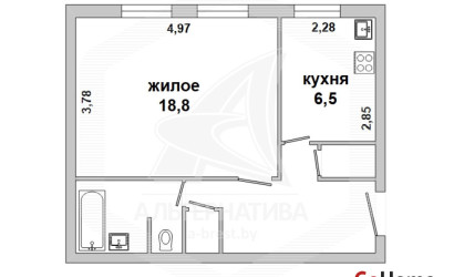 Купить 1-комнатную квартиру, Брест, Центр, ул. Карбышева. Фото 1