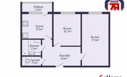 Купить 2-комнатную квартиру, Большевик, Фабричная ул., 10. Фото 19