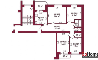 Купить 4-комнатную квартиру, Гродно, Реймонта, 36. Фото 13