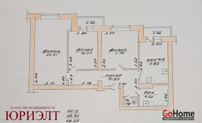 Купить 3-комнатную квартиру, Витебск, Авиационный, 2. Фото 1