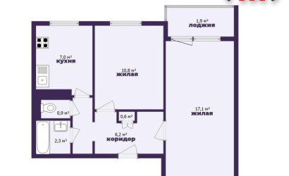 Купить 2-комнатную квартиру, Слуцк, Солигорская ул., 8. Фото 22