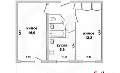 Купить 2-комнатную квартиру, Брест, Центр, ул. Комсомольская