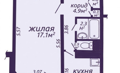 Купить 1-комнатную квартиру, Минск, Слободской проезд, 18 (Московский район). Фото 14