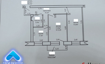 Купить 2-комнатную квартиру, Речица, Мира ул., д.7. Фото 9