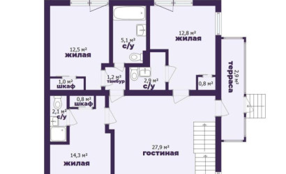  2-этаж.(252 м2), Логойск(5-ая линия)