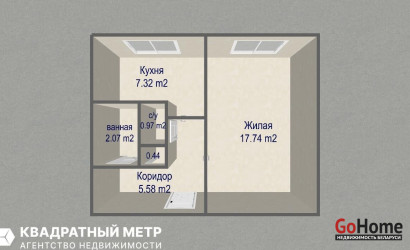 Купить 1-комнатную квартиру, Минск, Брикета ул., 18 (Фрунзенский район). Фото 4