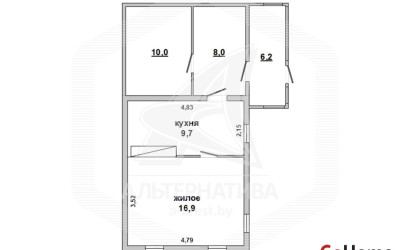 Купить дом, Новосады, Жабинковский с/с, 25 соток. Фото 10