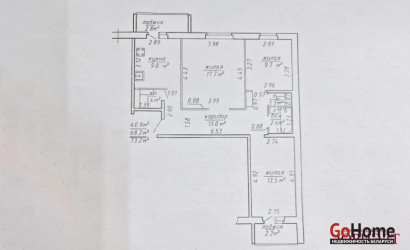 Купить 3-комнатную квартиру, Витебск, Московский, 107/1. Фото 15