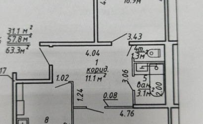 Купить 2-комнатную квартиру, Витебск, Богатырева ул., 38/3. Фото 1