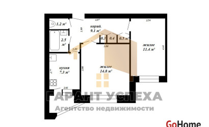 Купить 2-комнатную квартиру, Брест, просп. Машерова, д. . Фото 16