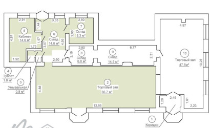 Аренда торгового помещения, Молодечно, Притыцкого ул., 4,  98.2 кв.м.. Фото 8