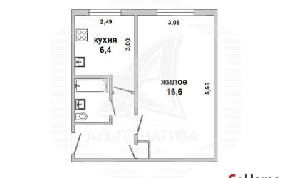 Купить 1-комнатную квартиру, Кобрин, , . Фото 4