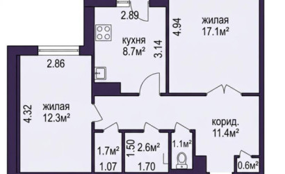 Купить 2-комнатную квартиру, Бобруйск, Ульяновская ул., 49. Фото 7