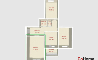 Купить 1-комнатную квартиру, Боровляны, Фрунзенская ул., 41/1. Фото 2