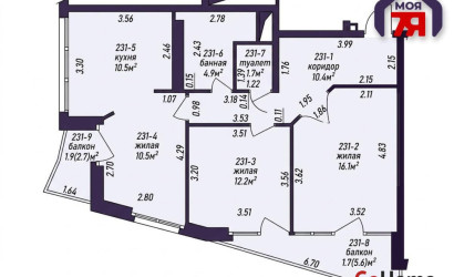 Купить 3-комнатную квартиру, Минск, Мира просп., 18 (Октябрьский район). Фото 10