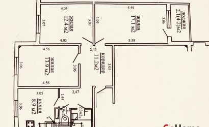Купить 3-комнатную квартиру, Минск, тракт Игуменский, д. 34 (Ленинский район). Фото 17