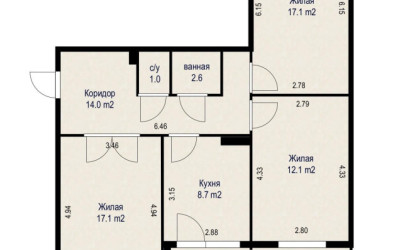 Купить 3-комнатную квартиру, Минск, Радужная ул., 9(Центральный район). Фото 2