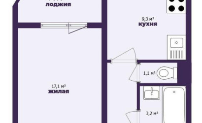 Купить 1-комнатную квартиру, Минск, Колесникова ул., 23 (Фрунзенский район). Фото 2