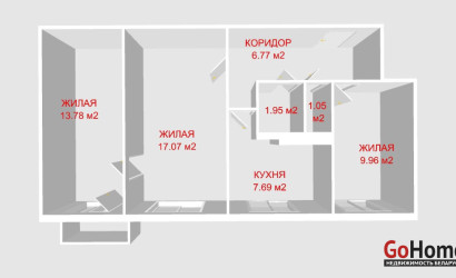 Купить 3-комнатную квартиру, Минск, Коласа ул., 52 (Советский район). Фото 19
