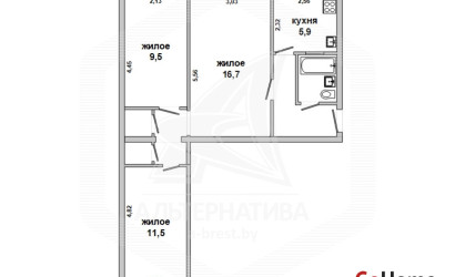 Купить 3-комнатную квартиру, Брест, Центр, ул. Гоголя. Фото 1