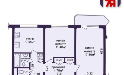 Купить 2-комнатную квартиру, Минск, Голубева ул., 28 (Московский район). Фото 2