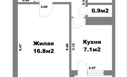 Купить 1-комнатную квартиру, Минск, Грибной пер., 28(Заводской район). Фото 16