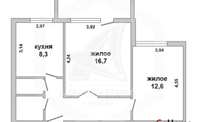 Купить 2-комнатную квартиру, Брест, Граевка, ул. Красногвардейская. Фото 15