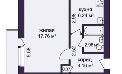 Купить 1-комнатную квартиру, Минск, Пугачевская ул., 24 (Советский район). Фото 3